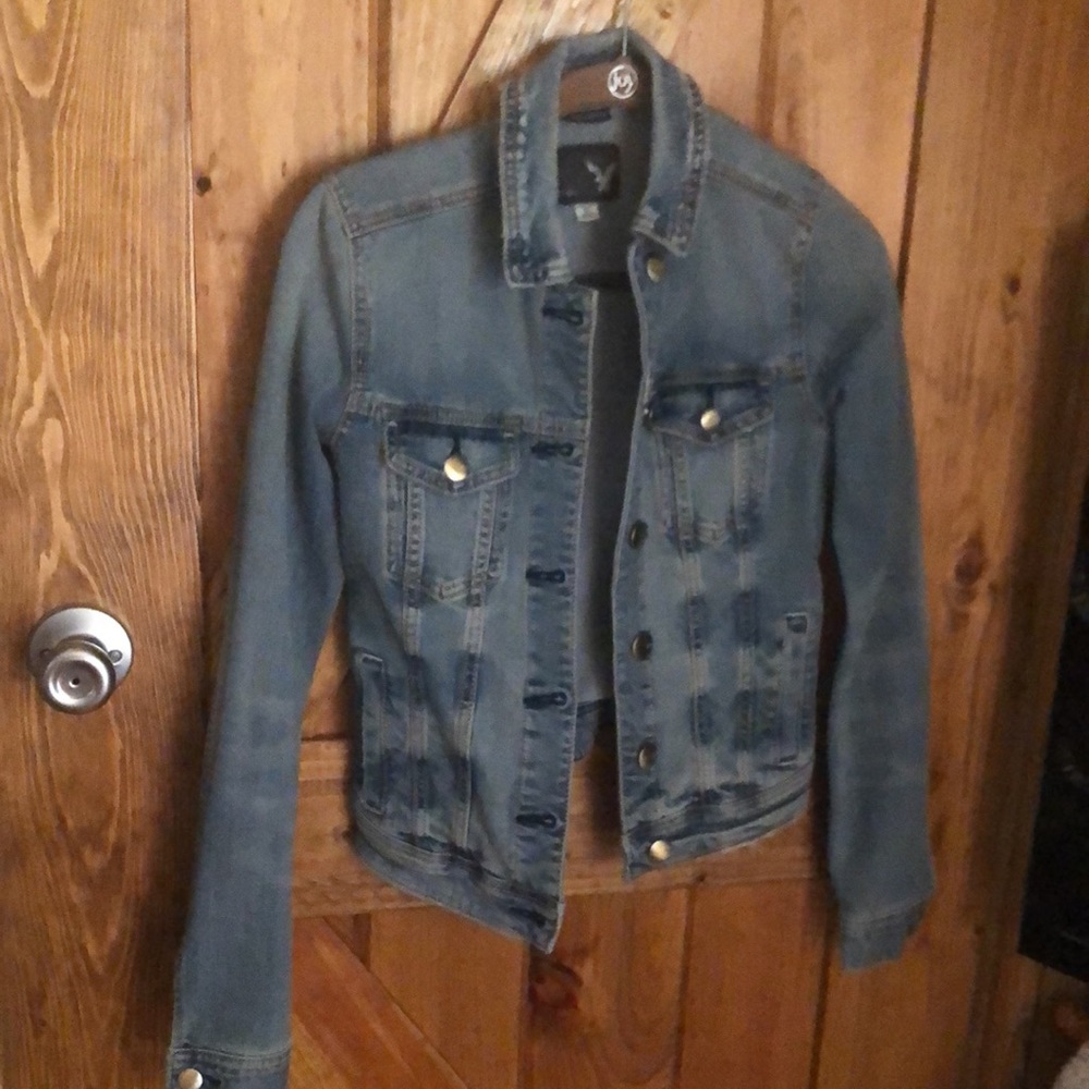 🚫SOLD🚫 AEO Denim Crop Jacket - Picture 13 of 15